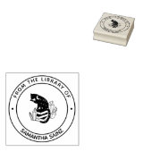 Schwarze Katze mit Kristallen aus der Bibliothek d Gummistempel (Stempel)