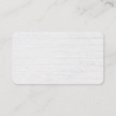 Schwarze Katze mit Kronleuchter auf Holz Visitenkarte (Rückseite)