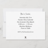 Schwarze Katze mit Mason Jars und Fireflies Einlad Einladung (Rückseite)