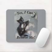 Schwarze Katze mit Maus individuell anpassbares Ca Mousepad (Mit Mouse)