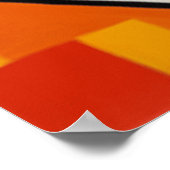 Schwarze Katze mit modernem Hintergrund Poster (Ecke)