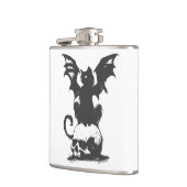 Schwarze Katze mit Monsterflügeln - Rückfärbung wä Flachmann (Links)