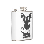 Schwarze Katze mit Monsterflügeln - Rückfärbung wä Flachmann (Rechts)