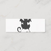 Schwarze Katze mit Monsterflügeln - Rückfärbung wä Mini Visitenkarte (Rückseite)