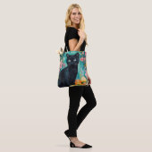 Schwarze Katze mit Obst Tasche (Am Model)