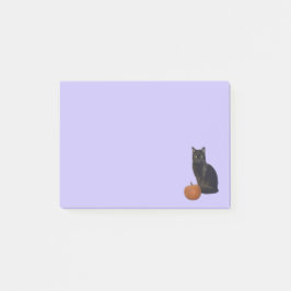 Schwarze Katze mit Orange Pumpkin Foto Cutouts Lil Post-it Klebezettel