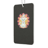 Schwarze Katze mit psychedelischer Blume Oversized Autolufterfrischer (Links)