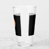 Schwarze Katze mit psychedelischer Blume Oversized Glas (Links)