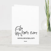 Schwarze Katze mit Ratten zum Geburtstag Karte (Rückseite)