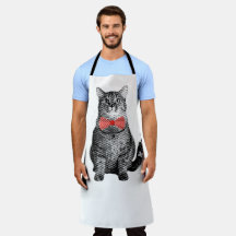 Schwarze Katze mit Red Polka Dot Bow Krawatte Nied