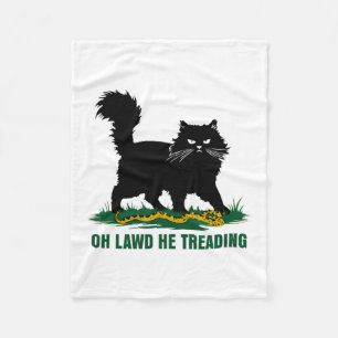Schwarze Katze mit Schlange Oh, lawd er erzählt Na Fleecedecke