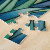 Schwarze Katze mit Schwertlilien Puzzle (Seite)