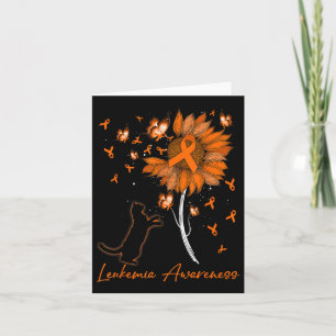 Schwarze Katze mit Sonnenblumen und Amp; orangefar Karte