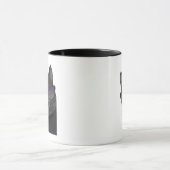 Schwarze Katze mit Sonnenbrille 2 Tasse (Zentrum)