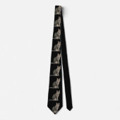 Schwarze Katze mit Tabby-Muster Krawatte (Vorderseite)