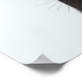 Schwarze Katze mit Teacups und Blackbird Poster (Ecke)