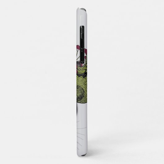 Schwarze Katze mit Teekanne und Eule Case-Mate iPhone Hülle (Hinten/Links)