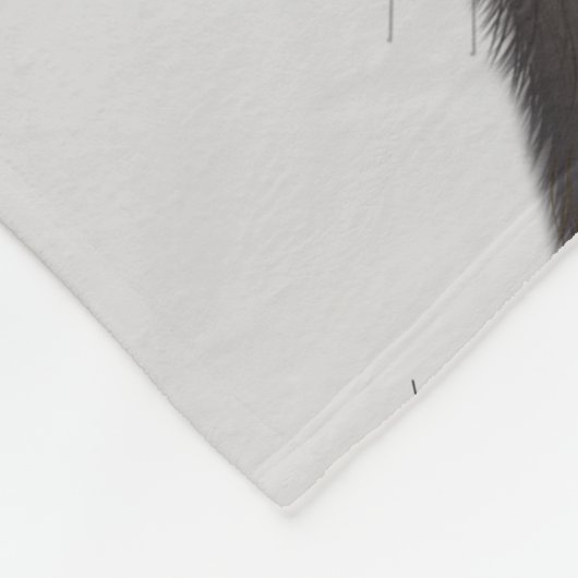 Schwarze Katze mit Teekanne und Eule Fleecedecke (Ecke)