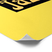 Schwarze Katze mit Trumpet Poster (Ecke)