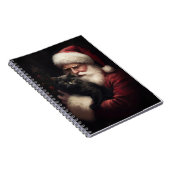 Schwarze Katze mit Weihnachtsmann Weihnachten Notizblock (Rechte Seite)