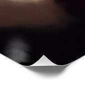 Schwarze Katze mit Weihnachtsmann Weihnachten Poster (Ecke)