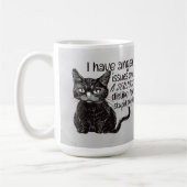 Schwarze Katze mit Wutproblemen Kaffeetasse (Links)