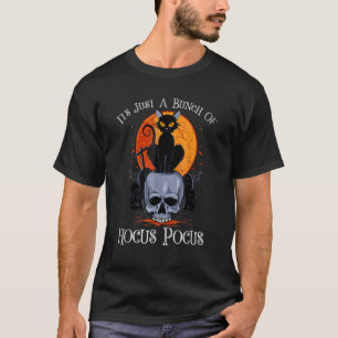 Schwarze Katze Mond Halloween-Kostüm Bunch of Hocu T-Shirt