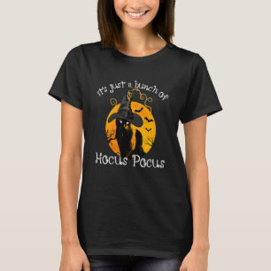 Schwarze Katze Mond Halloween-Kostüm-Party Haufen T-Shirt
