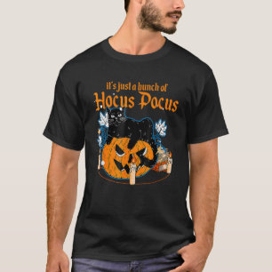 Schwarze Katze Mond Lustiges Halloween-Kostüm Bunc T-Shirt