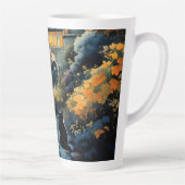 Schwarze Katze - Mondlicht-Stille Milchtasse (Rechts)