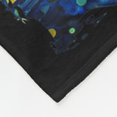Schwarze Katze Monets Katze Seerose Fleecedecke (Ecke)