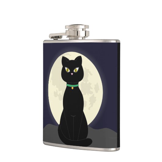 SCHWARZE KATZE-MOONLIGHT-FLASCHEN FLACHMANN (Links)