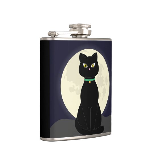 SCHWARZE KATZE-MOONLIGHT-FLASCHEN FLACHMANN (Rechts)
