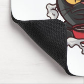 Schwarze Katze Morgenkaffee Mousepad (Ecke)