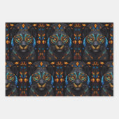 Schwarze Katze Mosaikglas Geschenkpapier Set (Vorderseite 3)