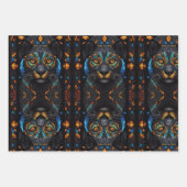 Schwarze Katze Mosaikglas Geschenkpapier Set (Vorderseite 2)