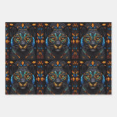 Schwarze Katze Mosaikglas Geschenkpapier Set (Vorderseite)