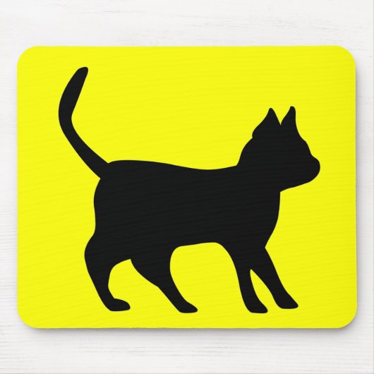 Schwarze Katze Mousepad (Vorne)