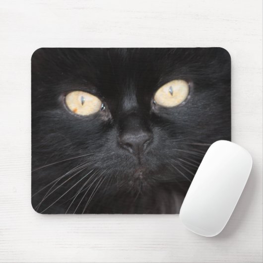 Schwarze Katze Mousepad (Mit Mouse)