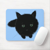 Schwarze Katze Mousepad (Mit Mouse)