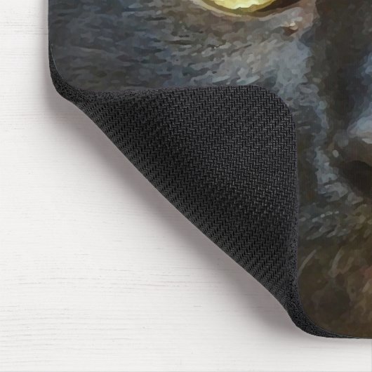Schwarze Katze Mousepad (Ecke)