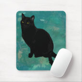 Schwarze Katze Mousepad (Mit Mouse)