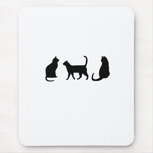 Schwarze Katze Mousepad (Vorne)