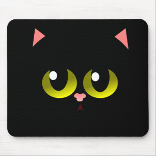 Schwarze Katze Mousepad