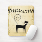 Schwarze Katze Mousepad (Mit Mouse)