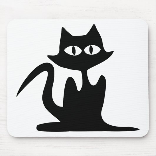 SCHWARZE KATZE MOUSEPAD (Vorne)