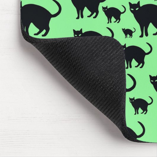 Schwarze Katze Mousepad (Ecke)