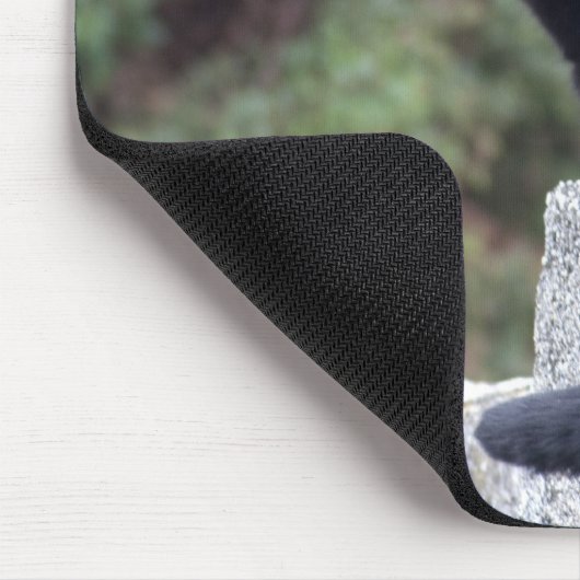 Schwarze Katze Mousepad (Ecke)