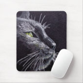 Schwarze Katze Mousepad (Mit Mouse)