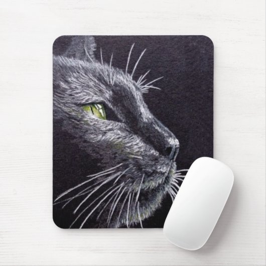 Schwarze Katze Mousepad (Mit Mouse)